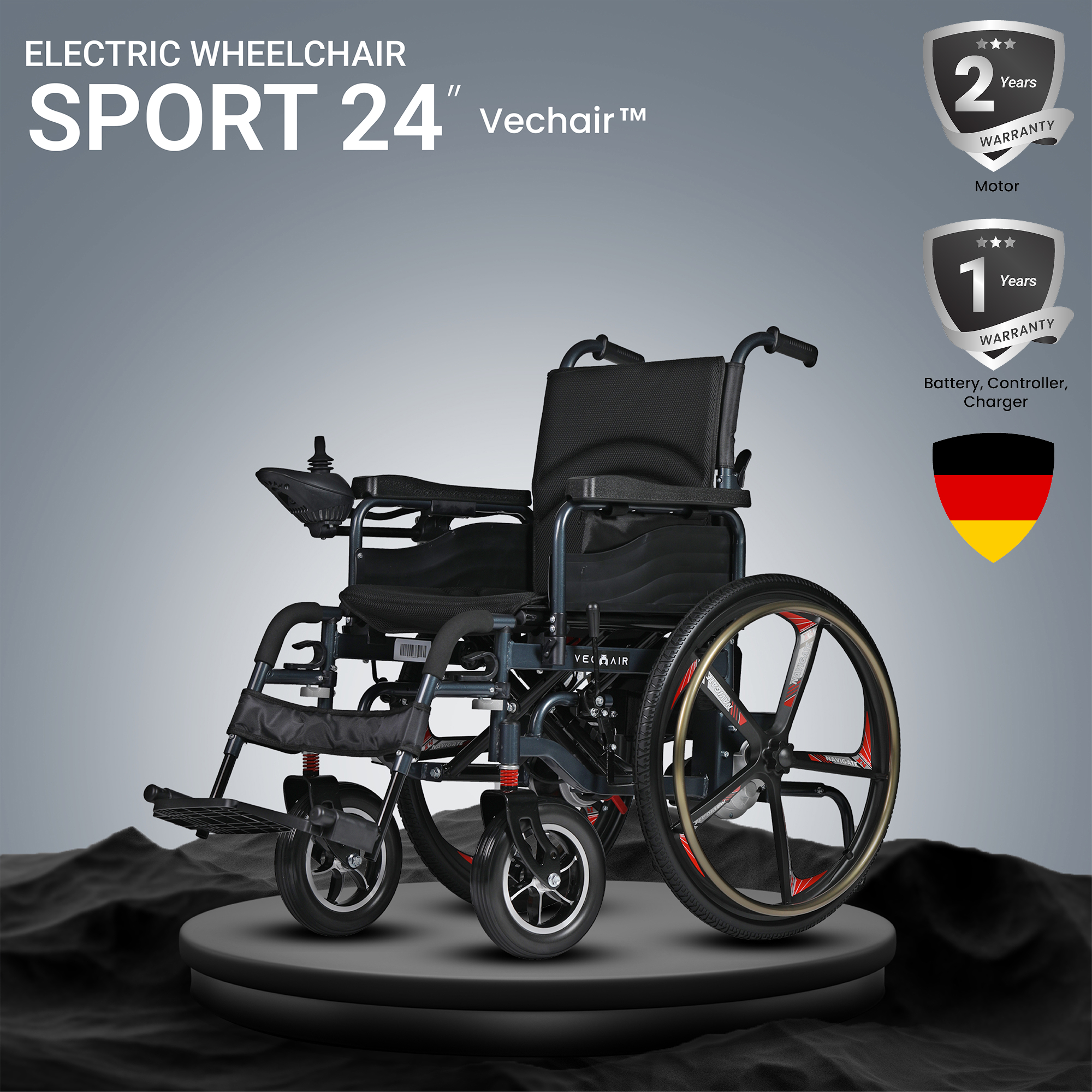 (VC-W02) Electric Wheelchair Sport 24_ Vechair