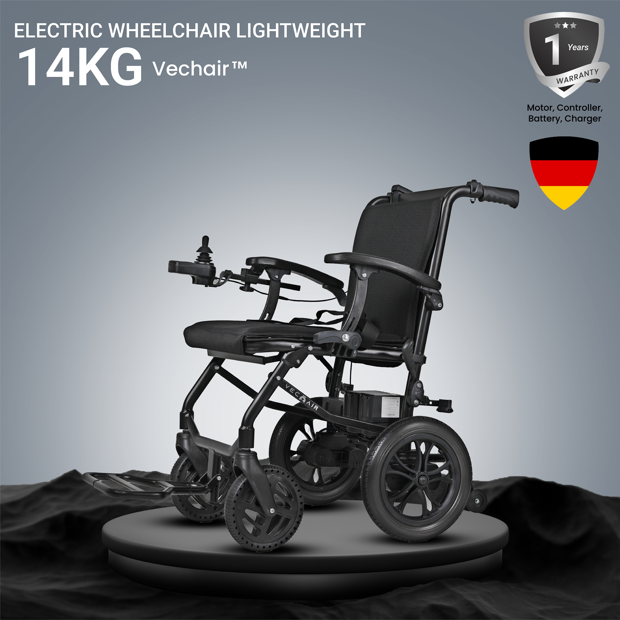 (VC-W04) Electric Wheelchair Lightweight 14KG Vechair